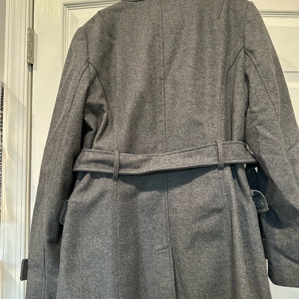 NWOT - Banana Republic Belted Charcoal Coat - Picture 3 of 3